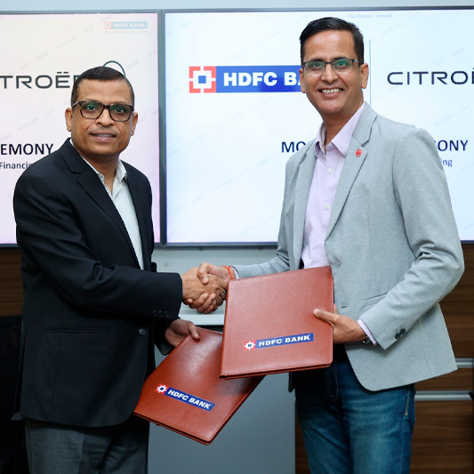 CITROËN INDIA PARTNERS WITH HDFC BANK TO OFFER COMPREHENSIVE RETAIL & DEALER FINANCE SOLUTIONS